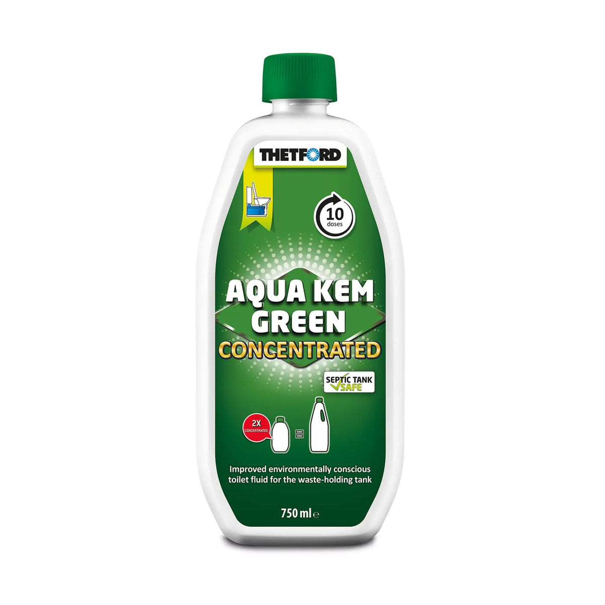 Thetford Aqua Kem Green Concentrated 750ml Bottle of Toilet Chemical Coast to Coast