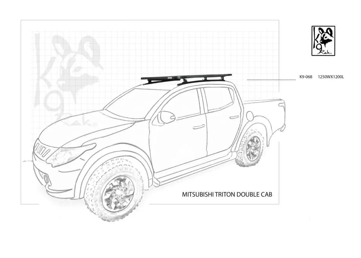 Triton Double Cab K9 Roof Racks advanced expedition roof racks Eezi-Awn