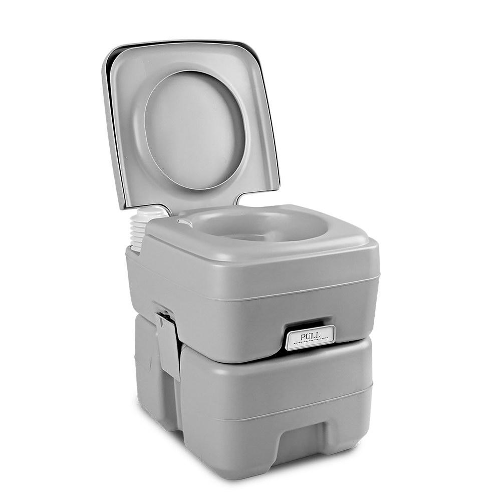 Weisshorn 20L Portable Outdoor Camping Toilet - Grey Everything Caravans